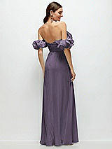 Alt View 3 Thumbnail - Lavender Dramatic Ruffle Edge Strap Chiffon Maxi Dress