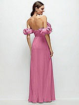 Alt View 3 Thumbnail - Orchid Pink Dramatic Ruffle Edge Strap Chiffon Maxi Dress