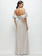 Alt View 3 Thumbnail - Oyster Dramatic Ruffle Edge Strap Chiffon Maxi Dress