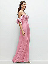 Alt View 2 Thumbnail - Peony Pink Dramatic Ruffle Edge Strap Chiffon Maxi Dress