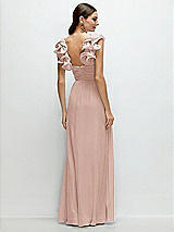 Rear View Thumbnail - Toasted Sugar Dramatic Ruffle Edge Strap Chiffon Maxi Dress