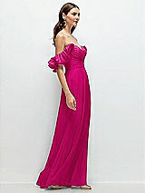 Alt View 2 Thumbnail - Think Pink Dramatic Ruffle Edge Strap Chiffon Maxi Dress