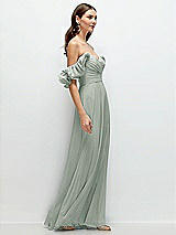 Alt View 2 Thumbnail - Willow Green Dramatic Ruffle Edge Strap Chiffon Maxi Dress