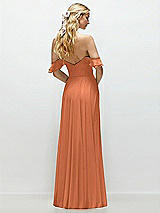 Alt View 3 Thumbnail - Sweet Melon Convertible Ruffle Strap Chiffon Maxi Dress with Full Circle Skirt