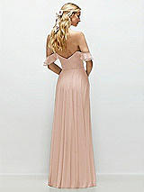 Alt View 3 Thumbnail - Cameo Convertible Ruffle Strap Chiffon Maxi Dress with Full Circle Skirt