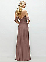 Alt View 3 Thumbnail - Sienna Convertible Ruffle Strap Chiffon Maxi Dress with Full Circle Skirt