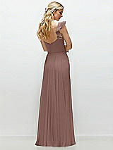 Rear View Thumbnail - Sienna Convertible Ruffle Strap Chiffon Maxi Dress with Full Circle Skirt