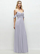 Alt View 2 Thumbnail - Silver Dove Convertible Ruffle Strap Chiffon Maxi Dress with Full Circle Skirt