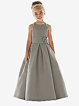 Front View Thumbnail - Mocha Flower Girl Dress FL4022