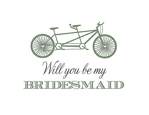 Will You Be My Bridesmaid Card - Bike