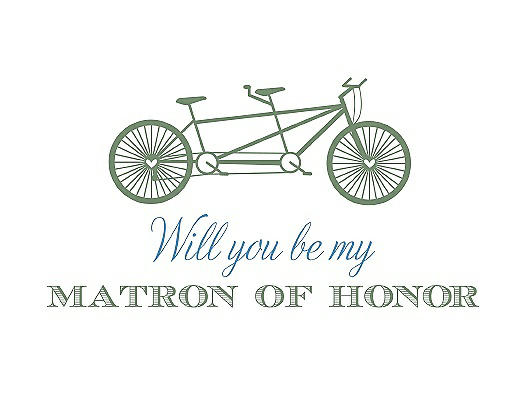 Will You Be My Matron of Honor Card - Bike