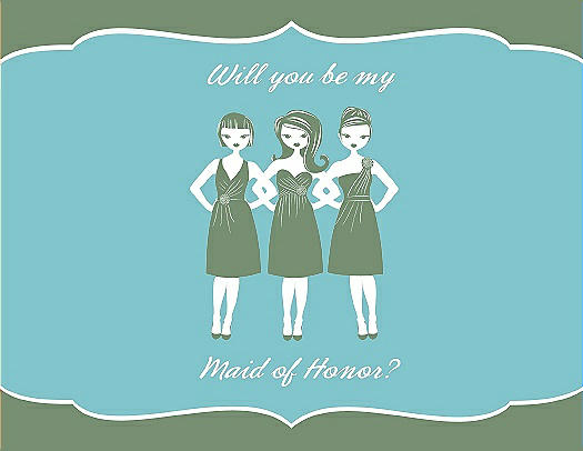 Will You Be My Maid of Honor Card - Girls