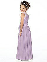 Rear View Thumbnail - Pale Purple Flower Girl Style FL4033