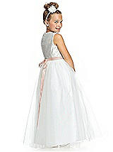 Rear View Thumbnail - Ivory & Blush Flower Girl Style FL4040