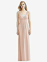 Front View Thumbnail - Cameo & Metallic Silver After Six Bridesmaid Dress 6741