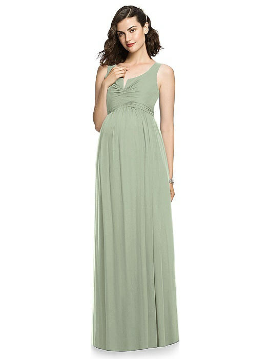 Sleeveless Notch Maternity Dress