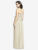 Rear View Thumbnail - Champagne Draped Bodice Strapless Maternity Dress