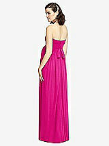 Rear View Thumbnail - Think Pink Draped Bodice Strapless Maternity Dress