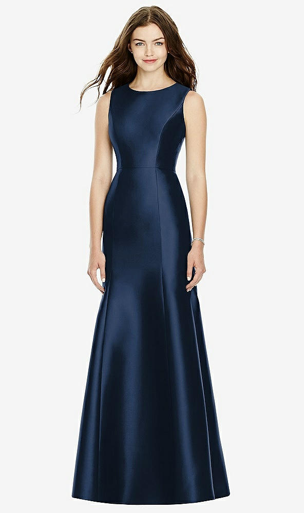 Back View - Midnight Navy Bella Bridesmaids Dress BB106