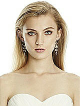 Rear View Thumbnail - Gold Gold Plate Willa Chandelier Earrings