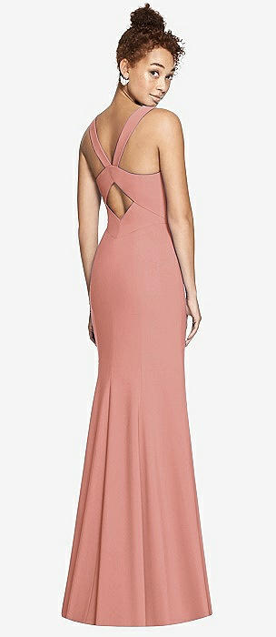 Bella Bridesmaids Desert Rose V Neck Bridesmaid Dresses