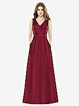 Front View Thumbnail - Burgundy & Burgundy Alfred Sung Bridesmaid Dress D753