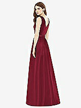 Rear View Thumbnail - Burgundy & Burgundy Alfred Sung Bridesmaid Dress D753