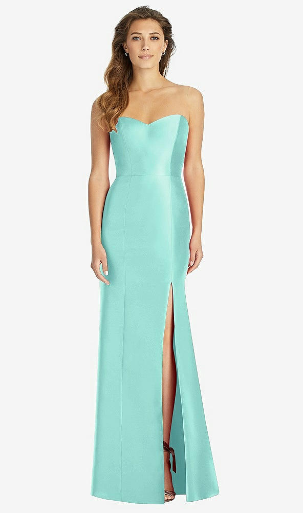 Front View - Coastal Full-length Strapless Sweetheart Neckline Dress