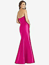 Rear View Thumbnail - Think Pink Full-length Strapless Sweetheart Neckline Dress