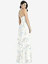 Rear View Thumbnail - Bleu Garden Strapless Notch Chiffon Maxi Dress