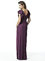 Rear View Thumbnail - Aubergine Silver Dessy Shimmer Bridesmaid Dress 2874LS