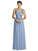 Front View Thumbnail - Cloudy Silver Dessy Shimmer Bridesmaid Dress 3026LS