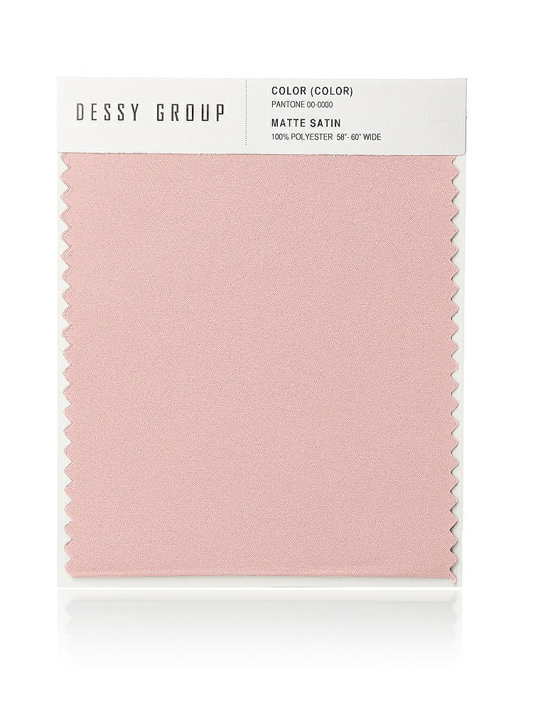 Front View - Rose - PANTONE Rose Quartz Matte Satin Fabric Swatch