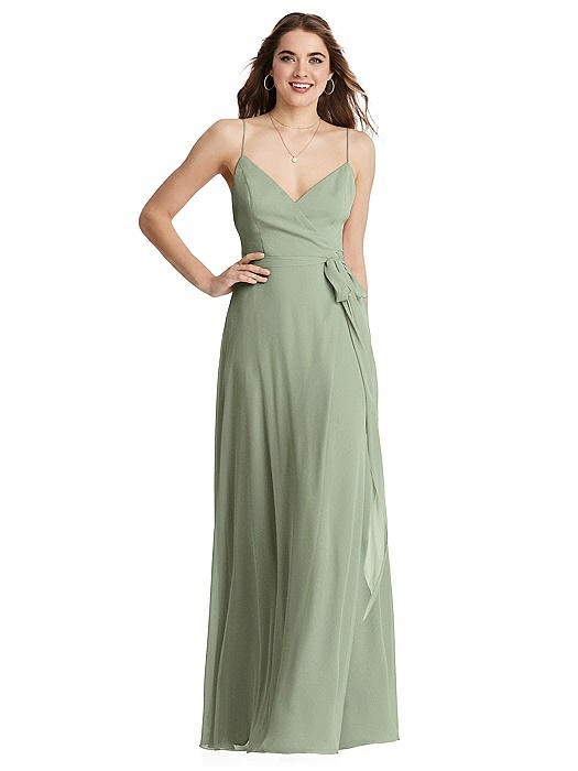 Chiffon Maxi Wrap Dress with Sash - Cora