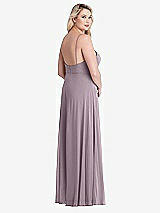 Alt View 2 Thumbnail - Lilac Dusk Square Neck Chiffon Maxi Dress with Front Slit - Elliott