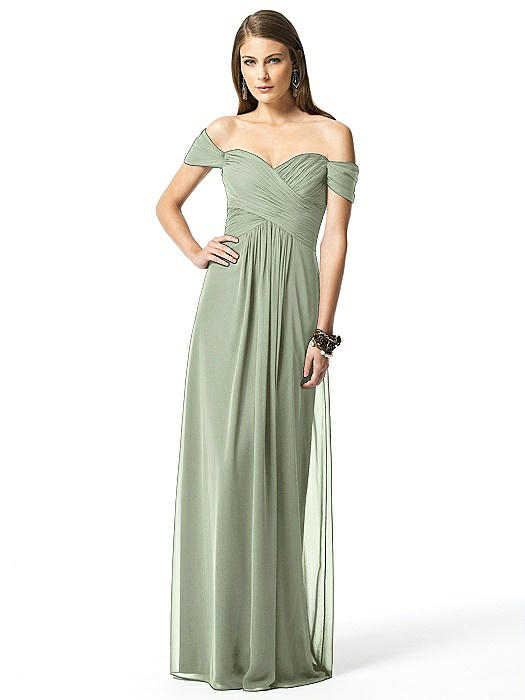 Off-the-Shoulder Ruched Chiffon Maxi Dress - Alessia