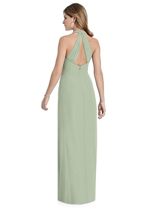 V-Neck Halter Chiffon Maxi Dress - Taryn