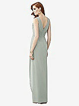 Rear View Thumbnail - Willow Green Sleeveless Draped Faux Wrap Maxi Dress - Dahlia