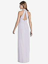 Rear View Thumbnail - Moondance V-Neck Halter Chiffon Maxi Dress - Taryn