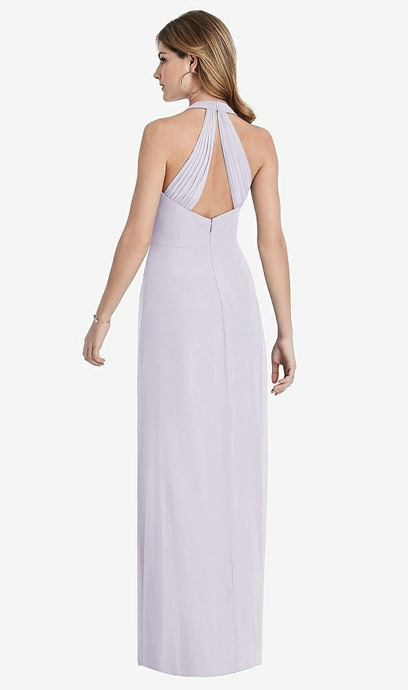 Back View - Moondance V-Neck Halter Chiffon Maxi Dress - Taryn