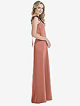 Side View Thumbnail - Desert Rose Ruffled Sleeve Tie-Back Maxi Dress