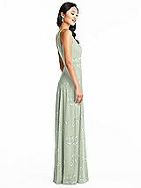 Side View Thumbnail - Vintage Primrose Sage Bella Bridesmaids Dress BB130