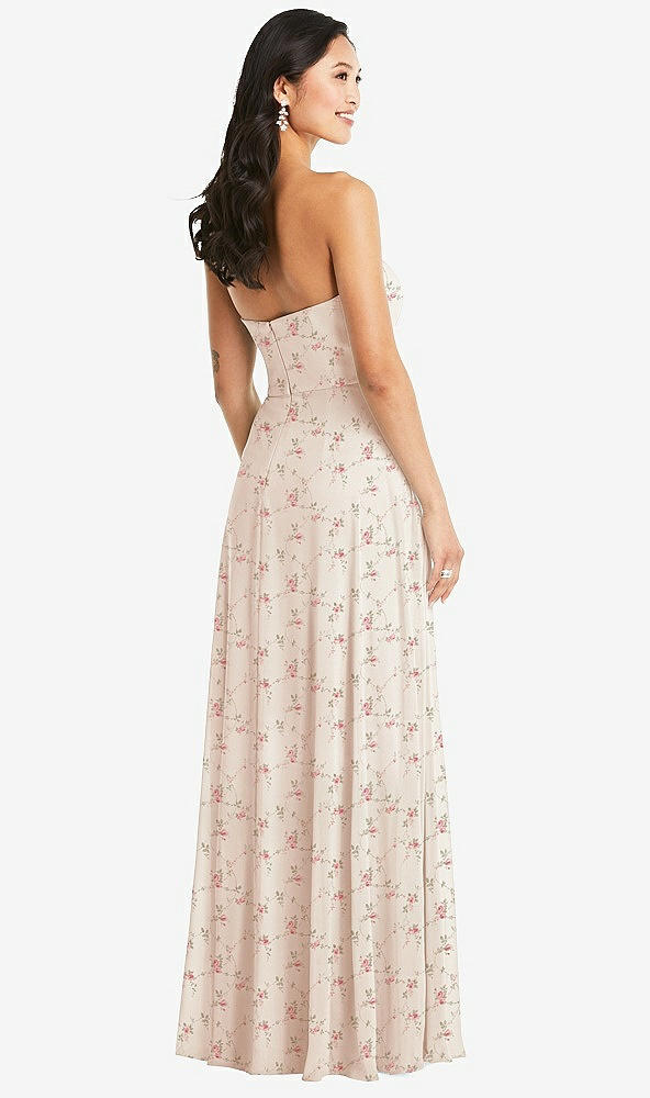 Back View - Coquette Floral Print Bella Bridesmaids Dress BB132