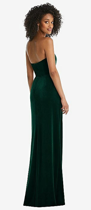 Emerald green velvet dress best sale