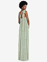 Alt View 3 Thumbnail - Vintage Primrose Sage Convertible Tie-Shoulder Empire Waist Maxi Dress