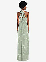 Alt View 5 Thumbnail - Vintage Primrose Sage Convertible Tie-Shoulder Empire Waist Maxi Dress