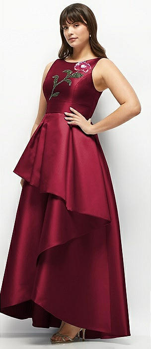 Maroon high low dress best sale