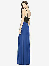 Rear View Thumbnail - Classic Blue Chiffon Maxi Skirt