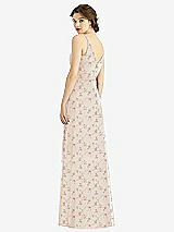 Rear View Thumbnail - Coquette Floral Print Draped Wrap Chiffon Maxi Dress with Sash