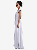 Side View Thumbnail - Silver Dove Ruffle-Trimmed V-Back Chiffon Maxi Dress